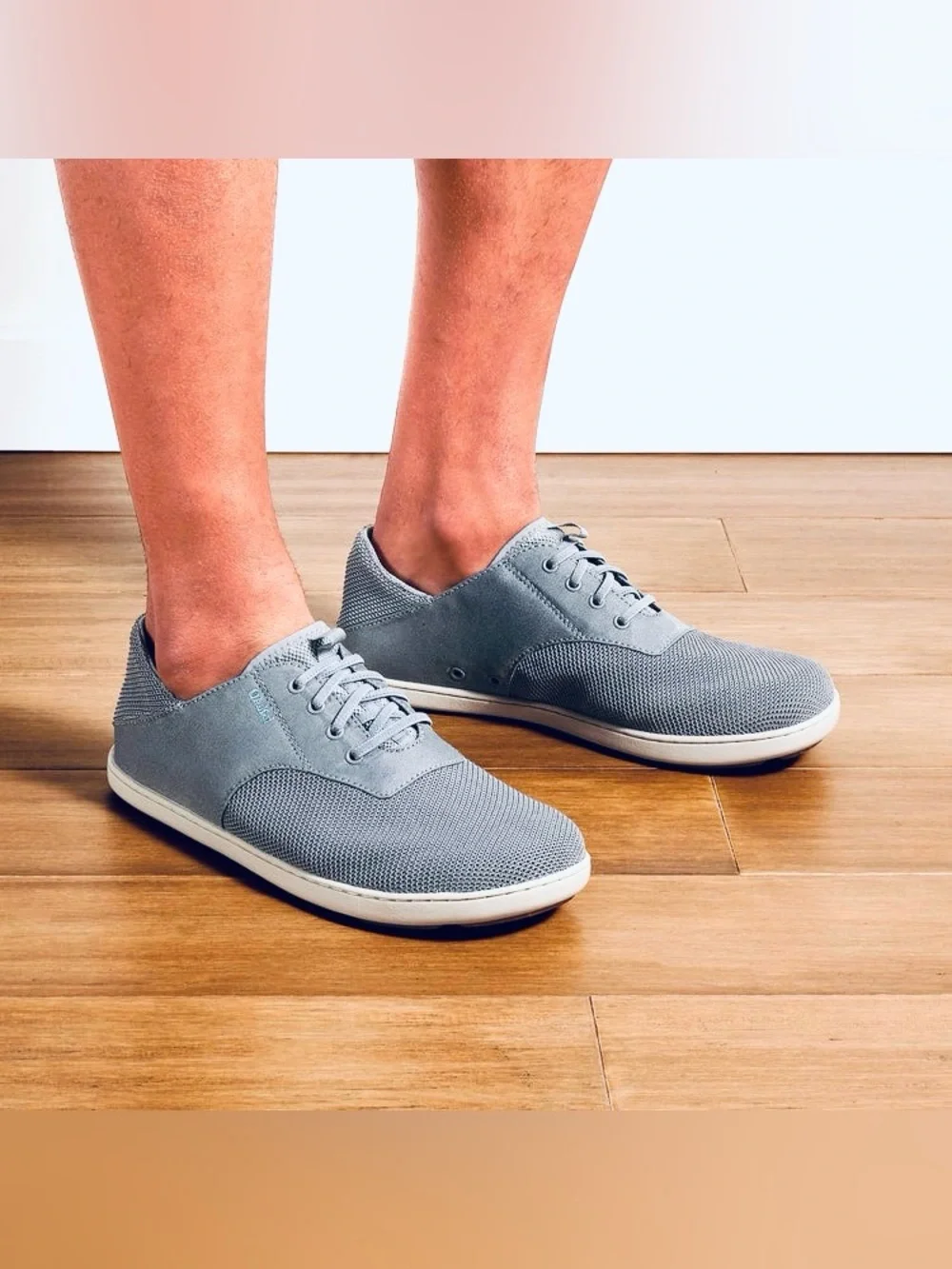 OluKai Nohea Moku Men’s Light Blue Denim Canvas Shoes Size 10 NWT